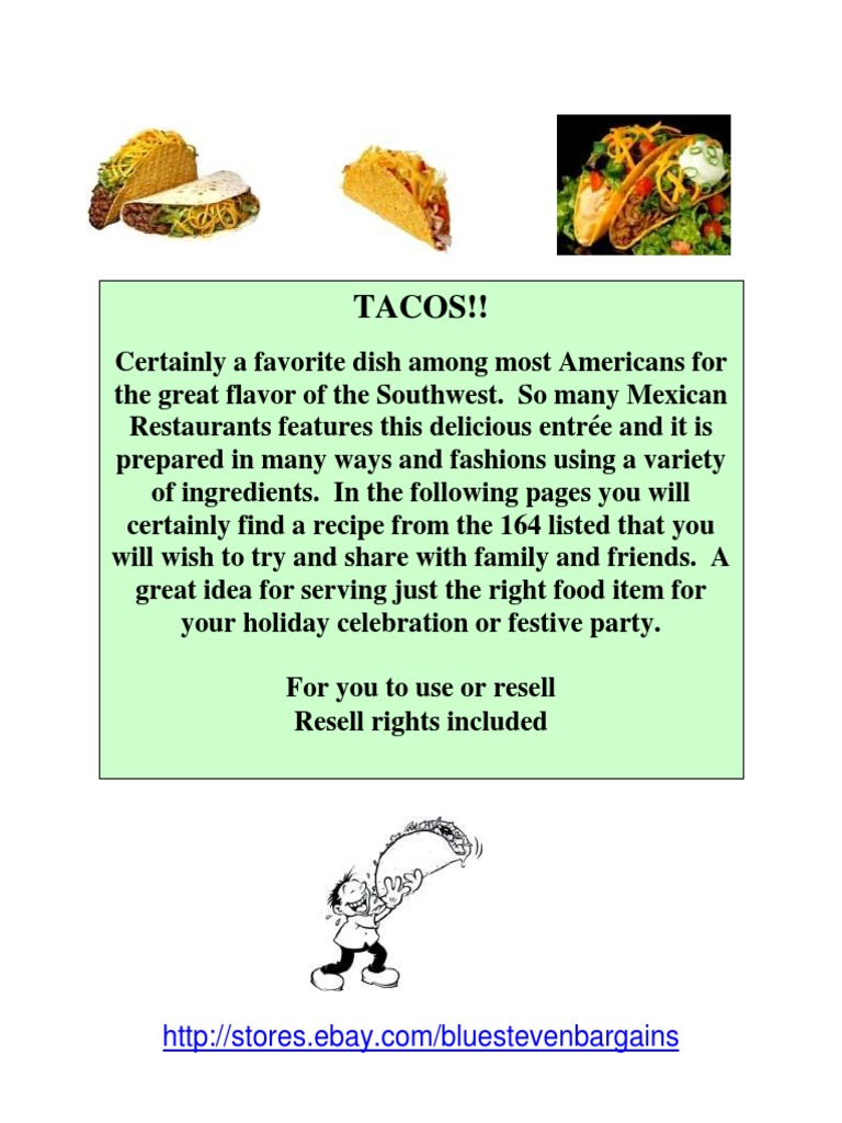 164 Taco Recipes PDF Salsa (Sauce) Taco