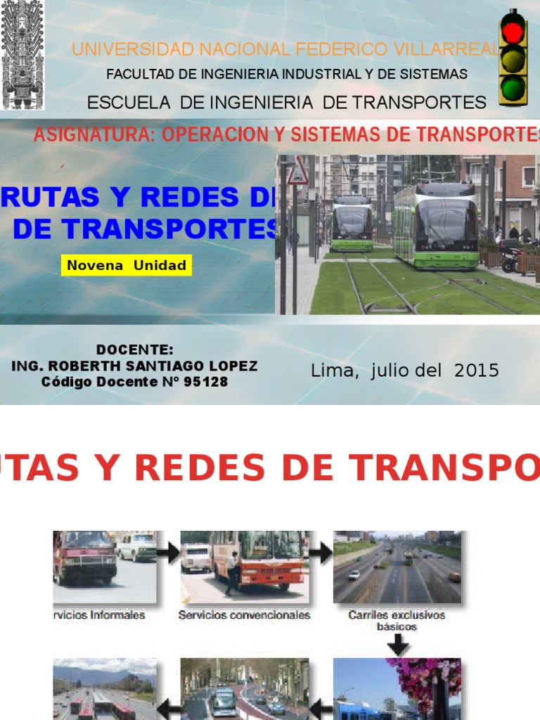 Rutas y Redes de Transporter Unfv | PDF | Transporte público | Transporte