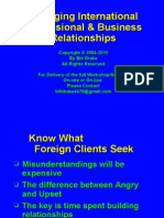 Managing International Professional & Business Relationships