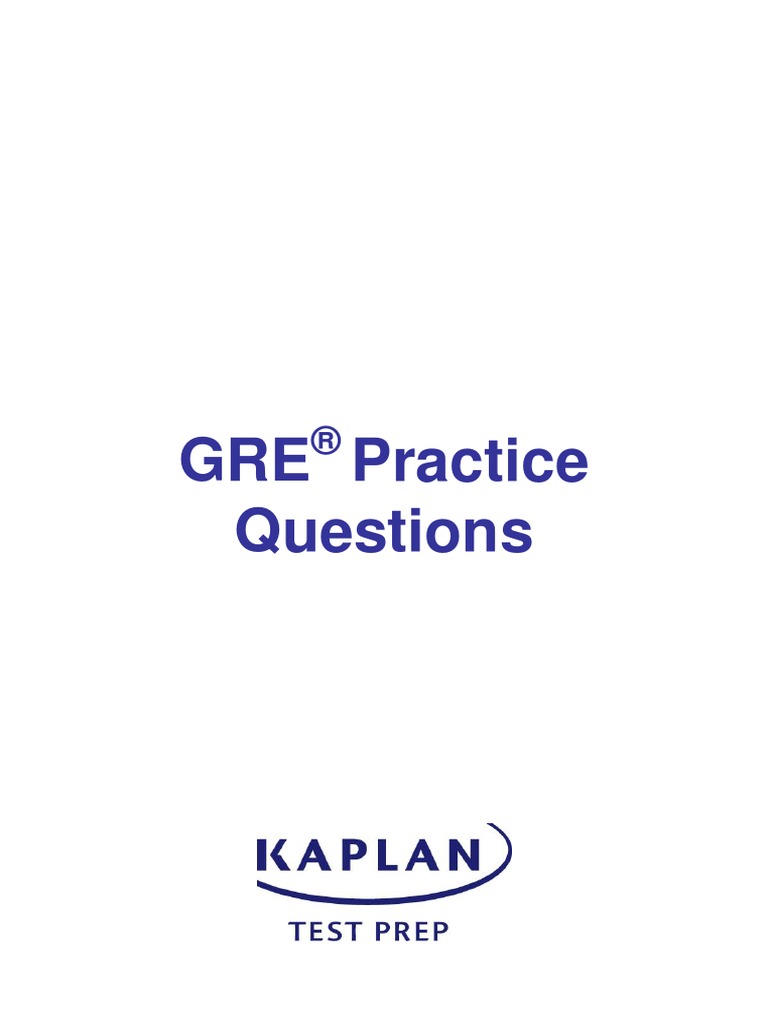 GRE Exam Practice Questions | PDF