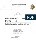 Relación entre educación, área de residencia y desempleo juvenil en Perú 2005-2012