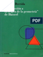 Derrida Jacques - Introduccion a El Origen de La Geometria de Husserl