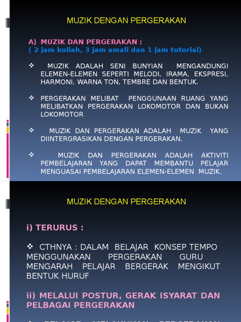 Muzik Dan Pergerakan Pdf