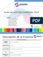 Plan de Gestión Comercial 2015 - Busatex