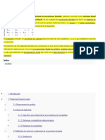 Sistema ecuaciones lineales