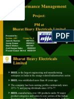 Performance Management: Project: PM at Bharat Heavy Electricals Limited
