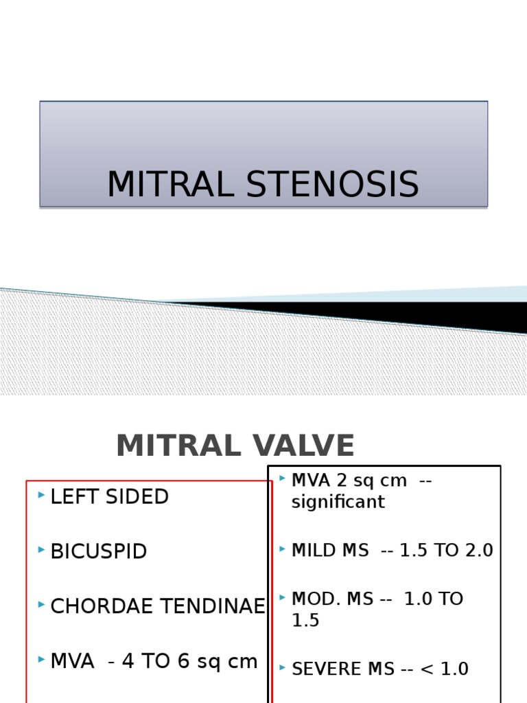 Understanding Mitral Stenosis Symptoms and Management | PDF | Heart ...