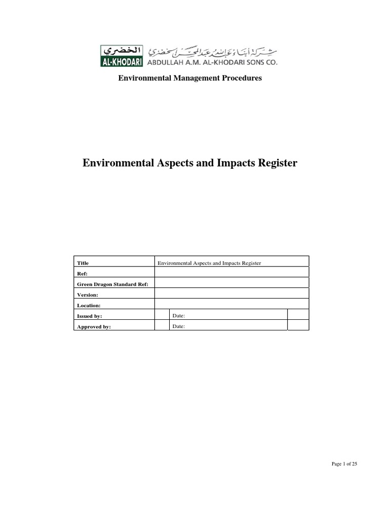 Environmental Impact Register | PDF | Waste Management | United States ...