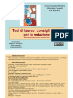 Consigli Pratici Redazione Tesi 11 Dicembre 2012