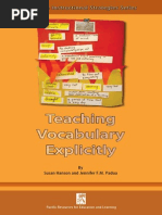 Teaching Vocabulary Explicitely