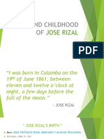 Birth and Childhood of Jose Rizal