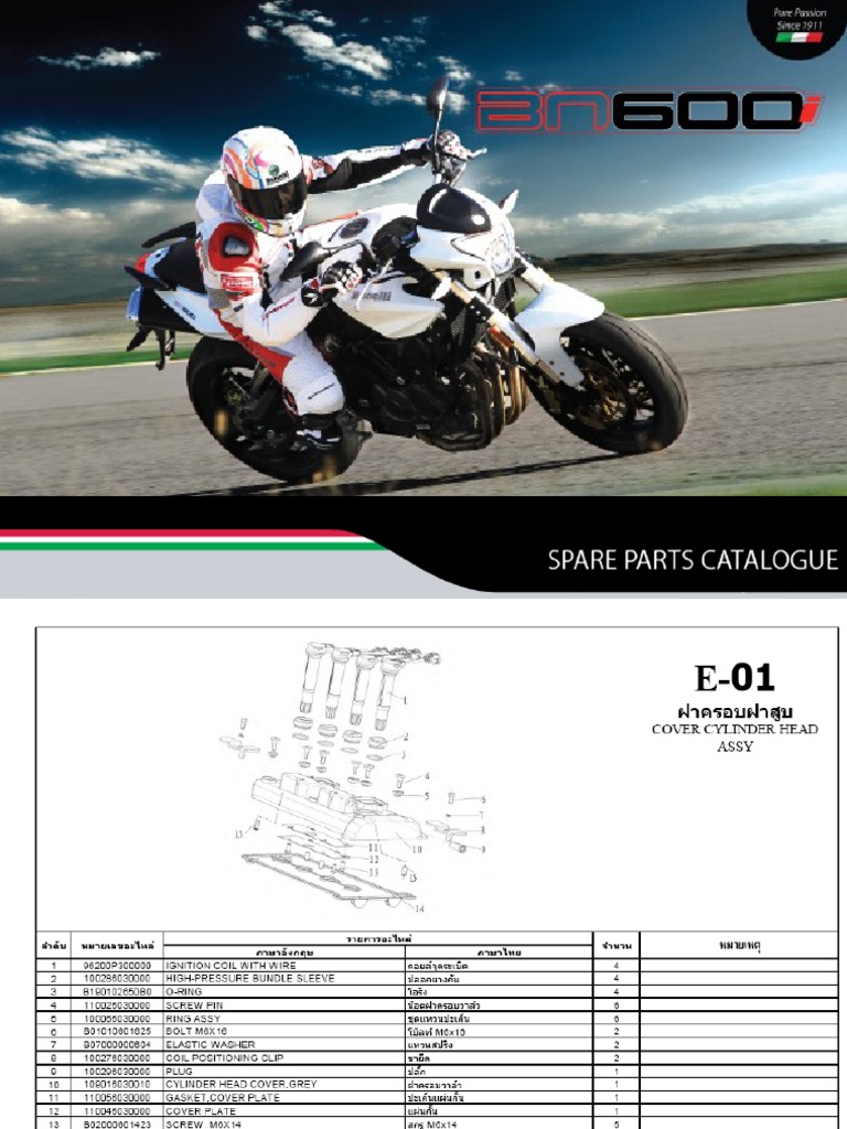 Benelli BN600 Parts Manual | PDF