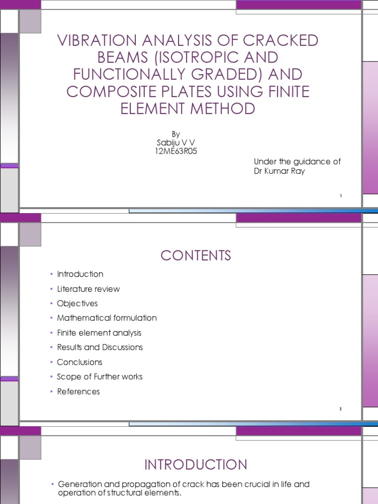 Vibration Analysis of Cracked Beams and Plates | PDF | Bending ...