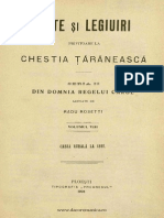 Acte Si Legiuiri Privitoare La Chestia Taraneasca - Cassa Rurala La 1897