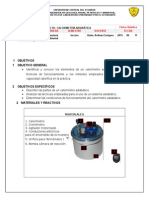 Calorimetría Adiabática (Informe de Laboratorio)