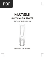 Matsui Mat102 Manual Instructions