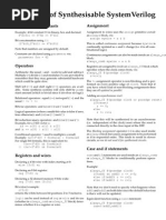 System Verilog Cheat Sheet