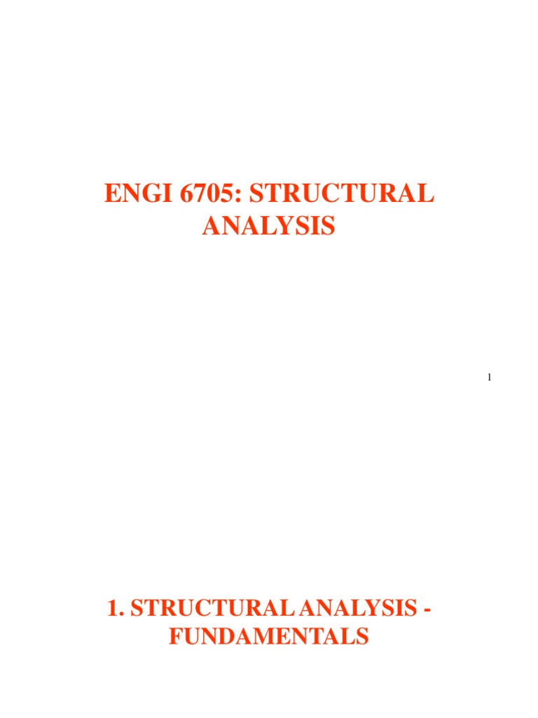 Engi 6705: Structural Analysis | PDF | Deformation (Engineering ...