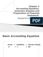 Accounting Equation, Transaction Analysis and Preparation of Financial Statement