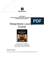 Nespresso Lounge Dubai: MMGT6008 Marketing Management in The Global Environment International Marketing Plan