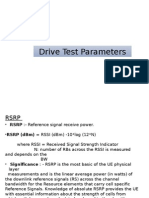 4G Drive Test Parameters