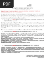 Informativo Sobre as Disciplinas de Tcc_trabalho de Conclusão de Curso