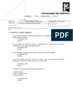 Examen Aprendizaje y Memoria. 31 Mayo 2015. Examen Con Respuestas.