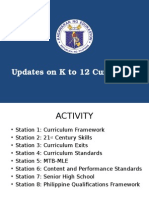 Updates On K To 12 Curriculum