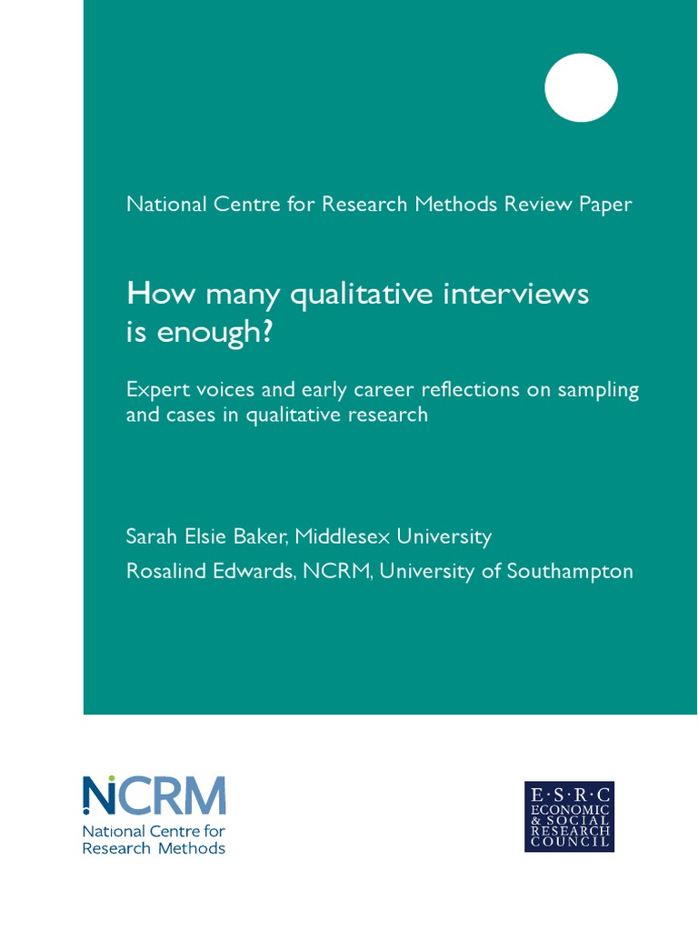 Qualitative Interview Sampling Guide | PDF | Science & Mathematics