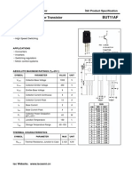 High Voltage High Speed NPN Transistor Specification