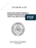 Circular No. A-129 Policies For Federal Credit Programs and Non-Tax Receivables