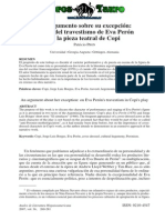 Copi - Un Argumento Sobre Su Excepcion. Acerca Del Travestismo de Eva Peron