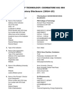 PSG Coimbatore Mandatory Disclosure (2015-16)
