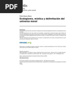 Ecologismo, Mística y Delimitación Del Universo Moral