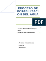 Proceso de Potabilizacion Del Agua 