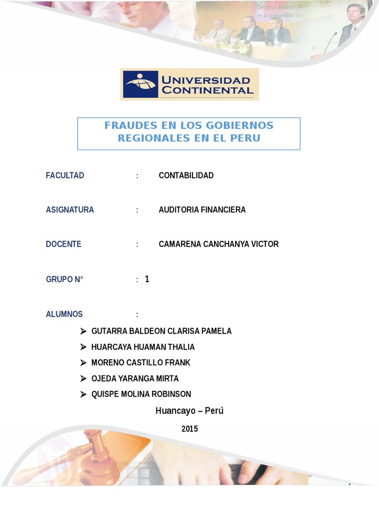 Fraude En Los Gobiernos Regionales Pdf Corrupción Política