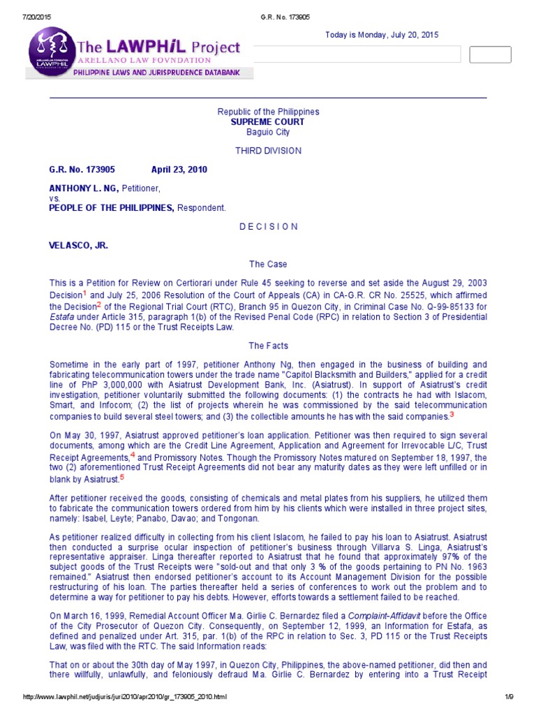 Estafa Under Article 315, Paragraph 1 (B) of The Revised Penal Code