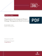 Organization Development Primer Change Management Kurt Lewin and Beyond