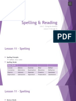 Unit 3 - Spelling and Reading - Lesson 11 To 15
