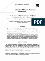 Bacteria Utilization of Phenolic Wastewater Components