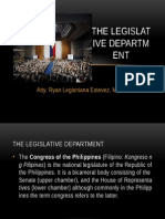 The Legislat Ive Departm ENT: Atty. Ryan Legisniana Estevez, MPP