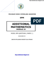 Add Maths Paper 1