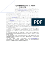 10 Consejos para Cuidar El Medio Ambiente