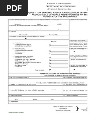 Fidelity Bond Forms Blank