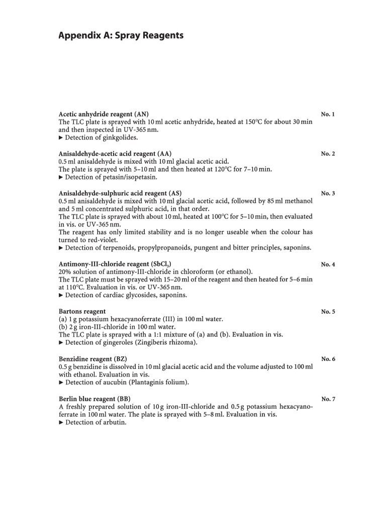 Spray Reagents | PDF