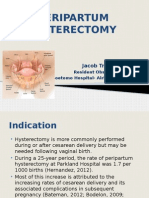 Peripartum Hysterectomy