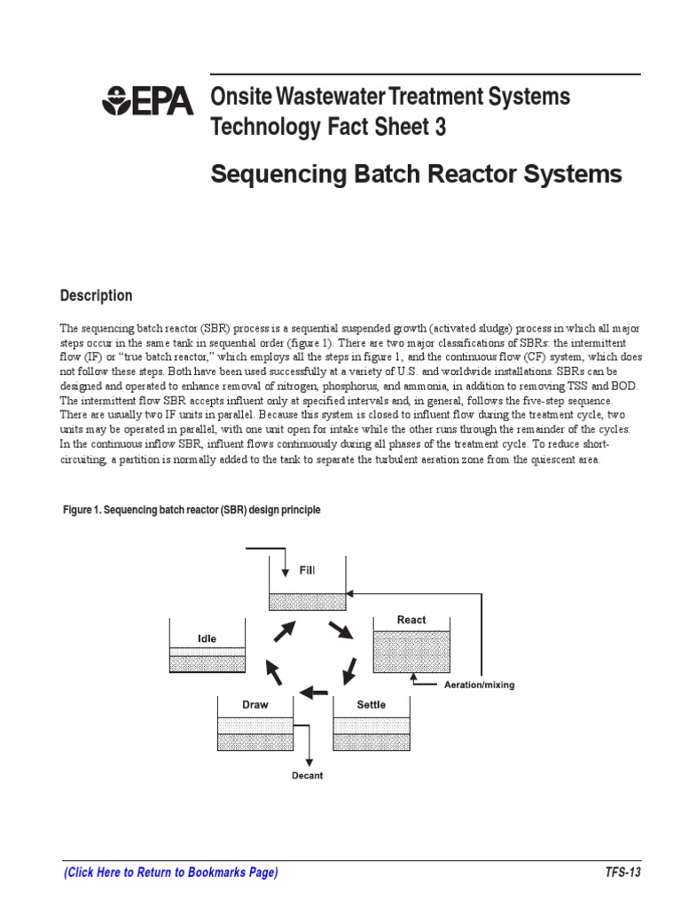 Sequencing Batch Reactor Systems Overview | PDF | United States ...