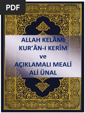 kurani kerim ve aciklamali meali ali unal pdf