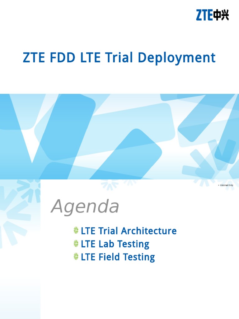 ZTE FDD LTE Trial Deployment Testing Guide | PDF | Science & Mathematics