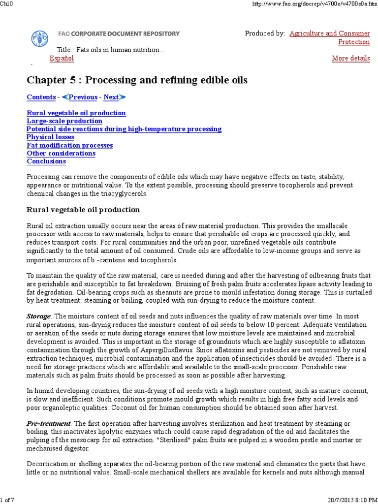 Processing and refining edible oils PDF Hydrogenation Petroleum